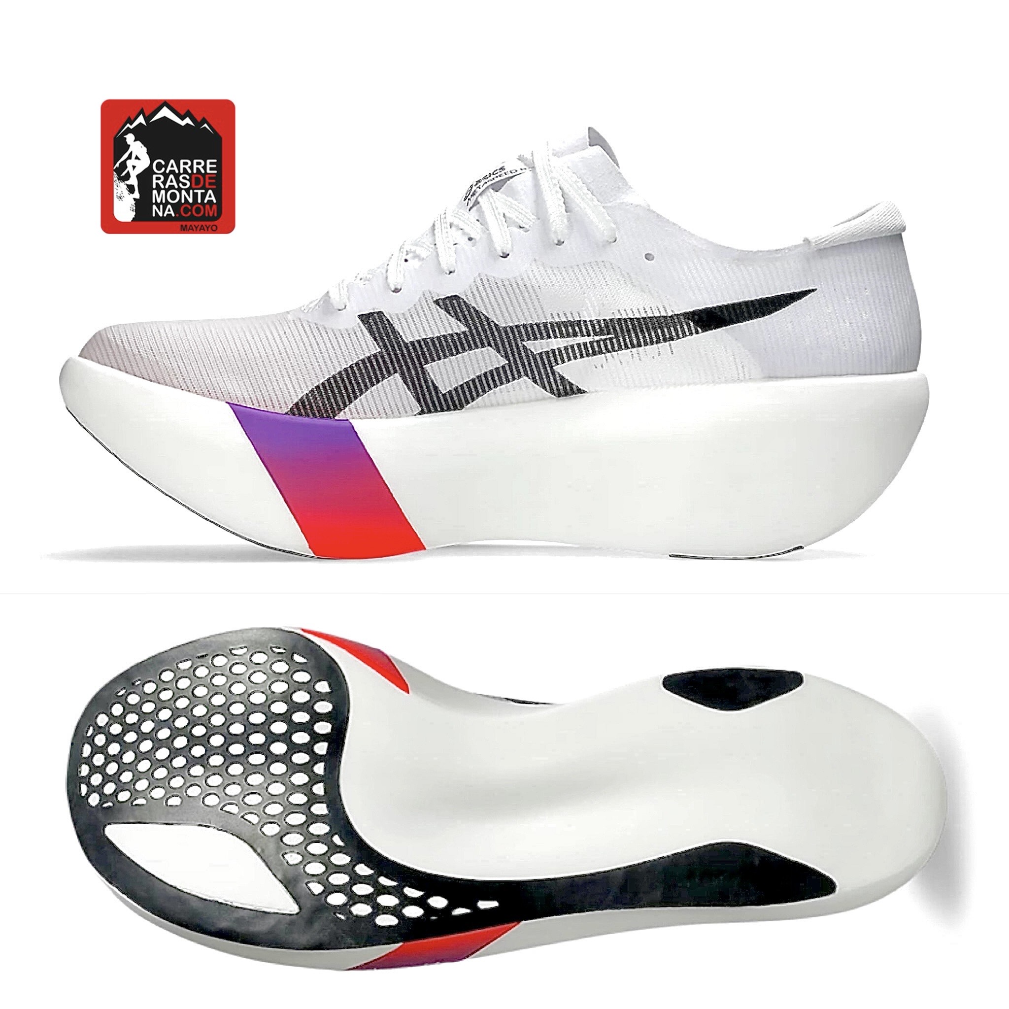 Asics Metaspeed Ray: Zapatillas placa de carbono 129gr. Mayayo